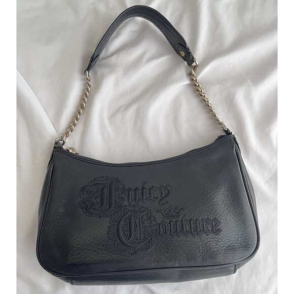 Juicy Couture Handbags - Rare Juicy Couture Black Shoulder Bag Leather  Soho 2000s Women’s Accessory